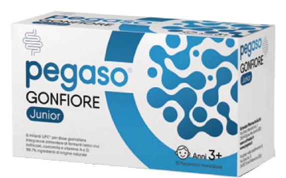 PEGASO GONFIORE JUNIOR 10 FLACONCINI MONODOSE DA 10 ML SENZA GLUTINE NATURALMENTE PRIVO DI LATTOSIO - Farmacia Murachelli Di Putelli dr. Giovanni