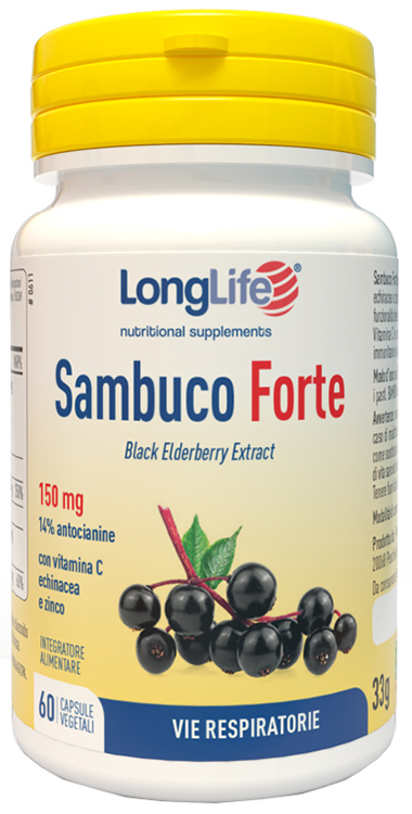 LONGLIFE SAMBUCO FORTE 60 CAPSULE VEGETALI - Farmacia Murachelli Di Putelli dr. Giovanni