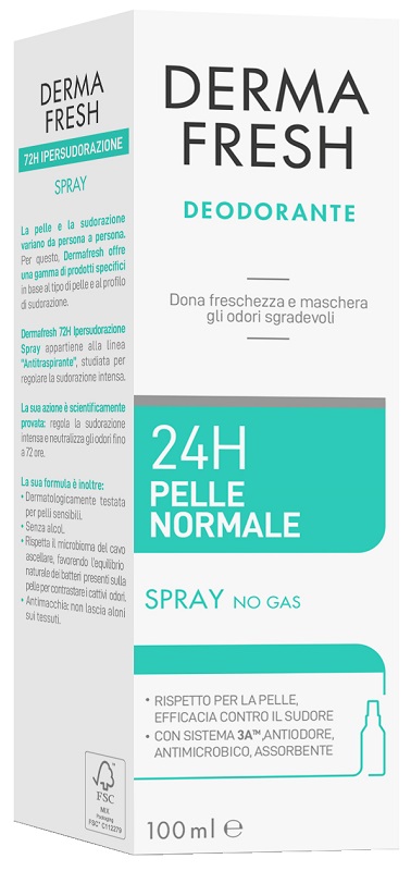 DERMAFRESH 24H PELLE NORMALE SPRAY 100 ML - Farmacia Murachelli Di Putelli dr. Giovanni