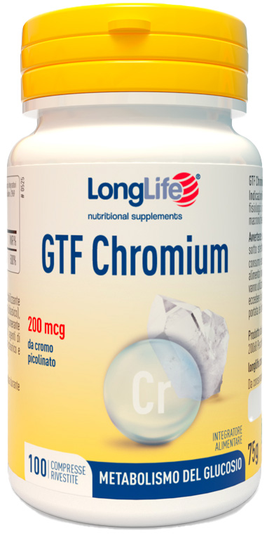 LONGLIFE GTF CHROMIUM 100 COMPRESSE RIVESTITE - Farmacia Murachelli Di Putelli dr. Giovanni