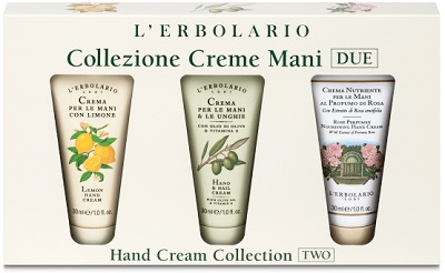 COLLEZIONE CREME MANI DUE CON CREMA MANI LIMONE 30 ML + CREMA MANI E UNGHIE OLIO DI OLIVA 30 ML + CREMA NUTRIENTE MANI ROSA 30 ML - Farmacia Murachelli Di Putelli dr. Giovanni