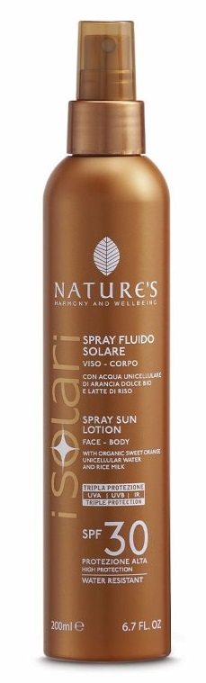 NATURE'S I SOLARI SPRAY FLUIDO SPF30 200 ML - Farmacia Murachelli Di Putelli dr. Giovanni