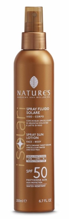 NATURE'S I SOLARI SPRAY FLUIDO SPF50 200 ML - Farmacia Murachelli Di Putelli dr. Giovanni
