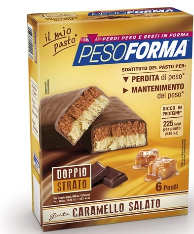 PESOFORMA BARRETTA AL CARAMELLO SALATO 12 PEZZI DA 31 G - Farmacia Murachelli Di Putelli dr. Giovanni