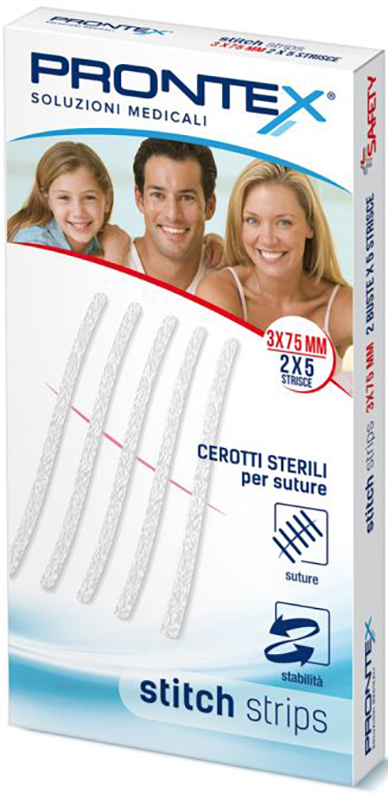 PRONTEX STITCH STRIPS 3X75 10 PEZZI - Farmacia Murachelli Di Putelli dr. Giovanni