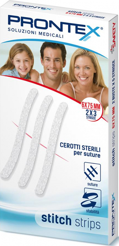 PRONTEX STITCH STRIPS 6X75 10 PEZZI - Farmacia Murachelli Di Putelli dr. Giovanni
