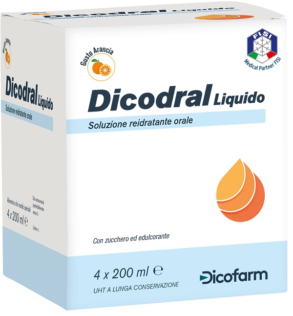 DICODRAL LIQUIDO SOLUZIONE REIDRATANTE ORALE 4 X 200 ML - Farmacia Murachelli Di Putelli dr. Giovanni