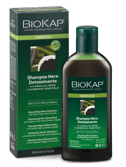 BIOKAP BELLEZZA SHAMPOO NERO DETOSSINANTE 200 ML BIOSLINE - Farmacia Murachelli Di Putelli dr. Giovanni
