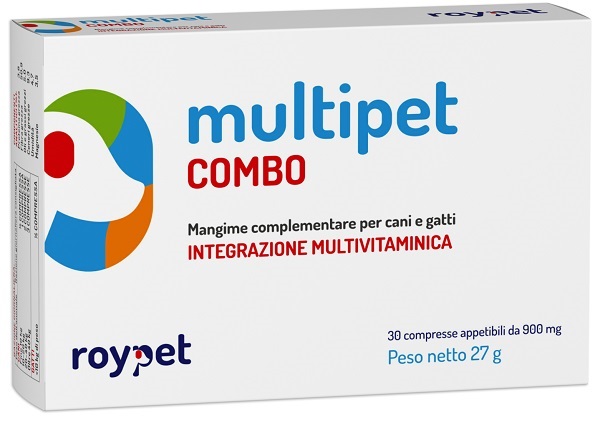 MULTIPET COMBO INTEGRAZIONE MULTIVITAMINICA CANI E GATTI 30 COMPRESSE APPETIBILI DA 900 MG - Farmacia Murachelli Di Putelli dr. Giovanni