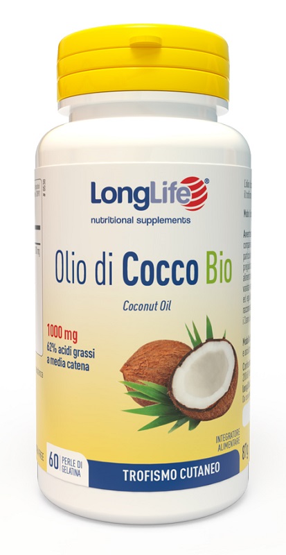 LONGLIFE OLIO COCCO BIO 60 PERLE IN GELATINA - Farmacia Murachelli Di Putelli dr. Giovanni