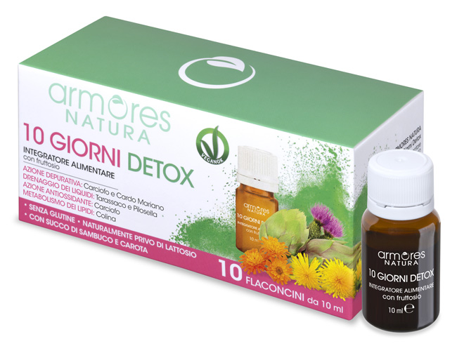 ARMORES NATURA 10 GIORNI DETOX 10 FLACONCINI DA 10 ML - Farmacia Murachelli Di Putelli dr. Giovanni