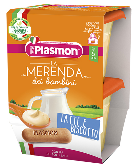 PLASMON LA MERENDA DEI BAMBINI MERENDE LATTE BISCOTTO ASETTICO 2 X 120 G - Farmacia Murachelli Di Putelli dr. Giovanni