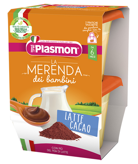 PLASMON LA MERENDA DEI BAMBINI MERENDE LATTE CACAO ASETTICO 2 X 120 G - Farmacia Murachelli Di Putelli dr. Giovanni