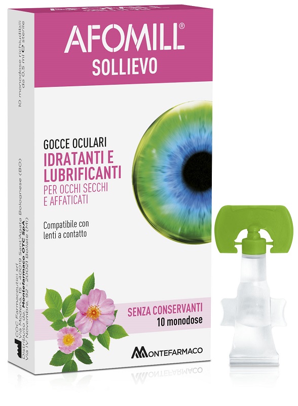 AFOMILL SOLLIEVO GOCCE OCULARI OCCHI 10 FIALE DA 0,5 ML - Farmacia Murachelli Di Putelli dr. Giovanni