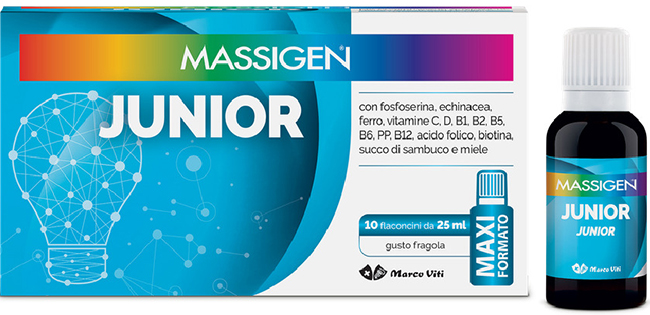 MASSIGEN JUNIOR 10 FLACONI DA 25 ML - Farmacia Murachelli Di Putelli dr. Giovanni