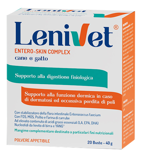 LENIVET ENTERO SKIN COMPLEX 20 BUSTE DA 2000 MG - Farmacia Murachelli Di Putelli dr. Giovanni