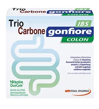 TRIOCARBONE GONFIORE IBS 10 BUSTE DUOCAM DA 2 G + 1,5 G - Farmacia Murachelli Di Putelli dr. Giovanni