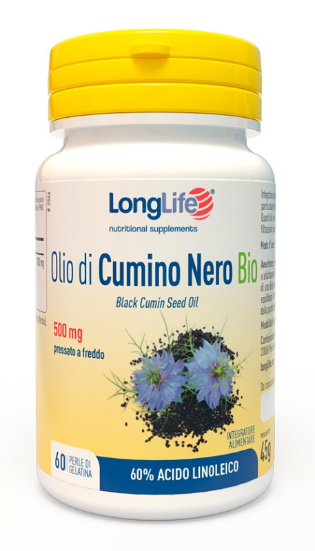 LONGLIFE OLIO DI CUMINO NERO BIO 60 PERLE IN GELATINA - Farmacia Murachelli Di Putelli dr. Giovanni