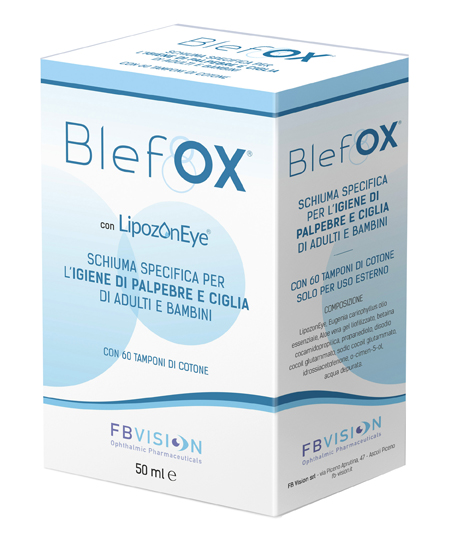 BLEFOX SCHIUMA SPECIFICA PER IGIENE PALPEBRE E CIGLIA 50 ML CON EROGATORE + 60 DISCHETTI - Farmacia Murachelli Di Putelli dr. Giovanni