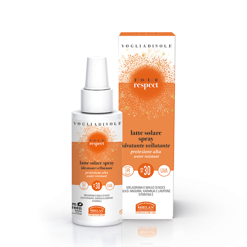 VOGLIADISOLE FOUR RESPECT LATTE SOLARE SPRAY SPF30 VISO E CORPO 100 ML - Farmacia Murachelli Di Putelli dr. Giovanni