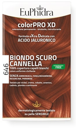 EUPHIDRA COLORPRO GEL COLORANTE CAPELLI XD 646 CANNELLA 50 ML IN FLACONE + ATTIVANTE + BALSAMO + GUANTI - Farmacia Murachelli Di Putelli dr. Giovanni
