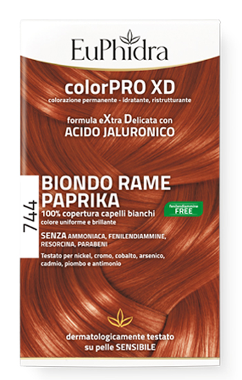 EUPHIDRA COLORPRO GEL COLORANTE CAPELLI XD 744 PAPRIKA 50 ML IN FLACONE + ATTIVANTE + BALSAMO + GUANTI - Farmacia Murachelli Di Putelli dr. Giovanni