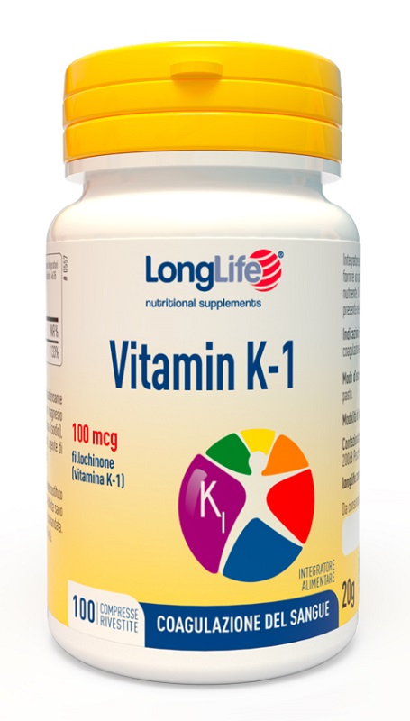 LONGLIFE VITAMIN K 100MCG 100 COMPRESSE RIVESTITE - Farmacia Murachelli Di Putelli dr. Giovanni