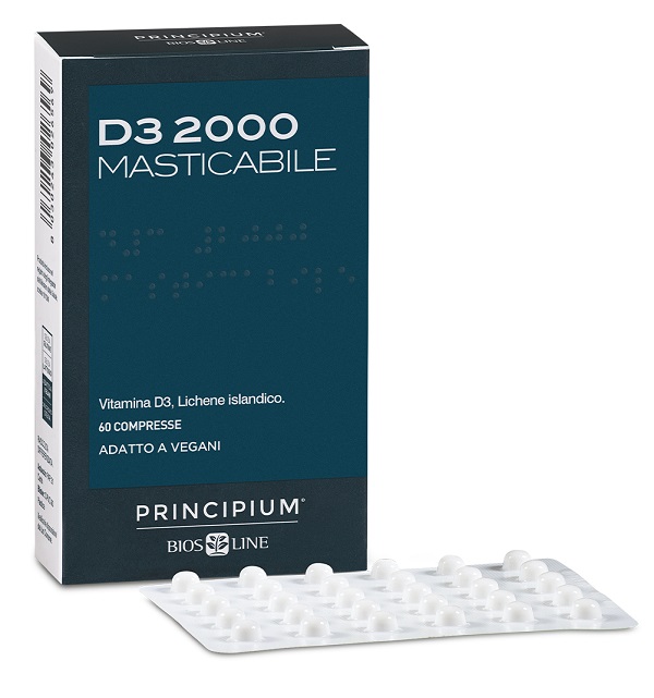 PRINCIPIUM D3 2000 MASTICABILE 60 COMPRESSE - Farmacia Murachelli Di Putelli dr. Giovanni