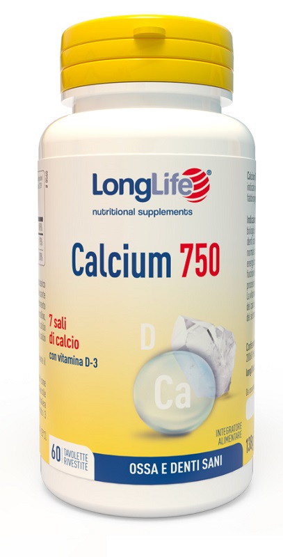 LONGLIFE CALCIUM 750 MG 60 TAVOLETTE - Farmacia Murachelli Di Putelli dr. Giovanni