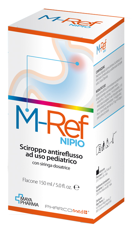 M-REF NIPIO SCIROPPO ANTIREFLUSSO AD USO PEDIATRICO 150 ML CON SIRINGA DOSATRICE - Farmacia Murachelli Di Putelli dr. Giovanni