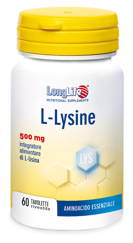 LONGLIFE L-LYSINE 500MG 60 TAVOLETTE RIVESTITE DA 860 MG - Farmacia Murachelli Di Putelli dr. Giovanni