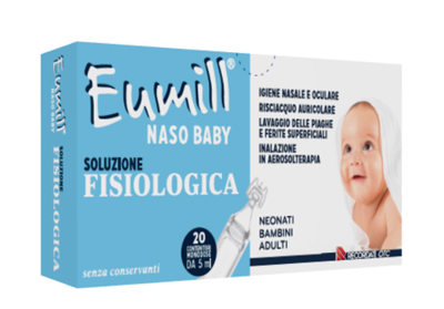 EUMILL NASO BABY SOLUZIONE FISIOLOGICA 20 CONTENITORI MONODOSE 5 ML - Farmacia Murachelli Di Putelli dr. Giovanni