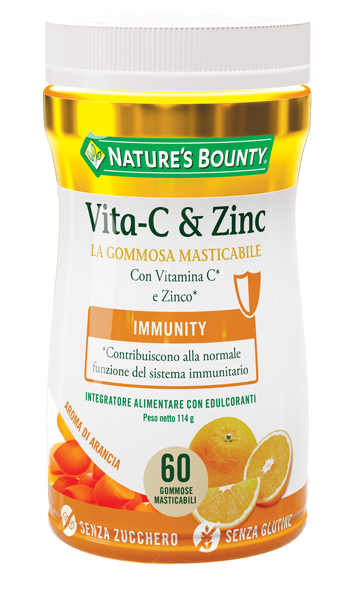 NATURE'S BOUNTY VITA-C&ZINC 60 GOMMOSE - Farmacia Murachelli Di Putelli dr. Giovanni