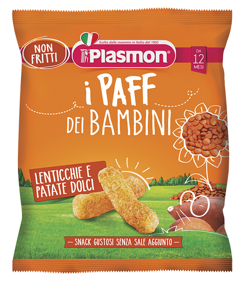 PLASMON DRY SNACK PAFF LENTICCHIE-PATATA DOLCE 15 G - Farmacia Murachelli Di Putelli dr. Giovanni