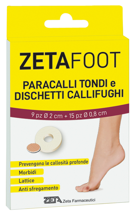 ZETAFOOT PARACALLO TONDO 9 PEZZI + DISCHETTO CALLIFUGO 15 PEZZI - Farmacia Murachelli Di Putelli dr. Giovanni