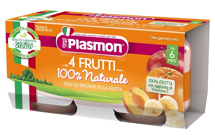 PLASMON OMOGENEIZZATO 4 FRUTTI 2 X 80 G - Farmacia Murachelli Di Putelli dr. Giovanni