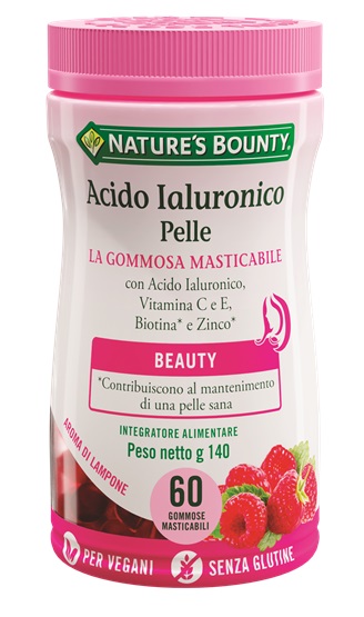 NATURE'S BOUNTY ACIDO IALURONICO PELLE 60 GOMMOSE MASTICABILI - Farmacia Murachelli Di Putelli dr. Giovanni