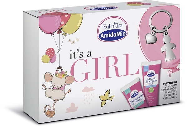 EUPHIDRA AMIDOMIO IT'S A GIRL COFANETTO CON 1 DOCCIA SHAMPOO 2IN1+1 CREMA CORPO+PORTACHIAVI - Farmacia Murachelli Di Putelli dr. Giovanni