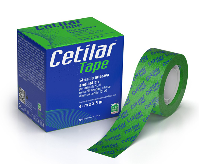 STRISCIA ADESIVA ANELASTICA CETILAR TAPE CM 4 X 2,5 M - Farmacia Murachelli Di Putelli dr. Giovanni