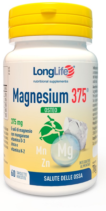 LONGLIFE MAGNESIUM 375 OSTEO 60 TAVOLETTE - Farmacia Murachelli Di Putelli dr. Giovanni