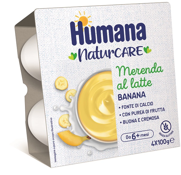 HUMANA MERENDA LATTE BANANA 4 PEZZI DA 100 G - Farmacia Murachelli Di Putelli dr. Giovanni