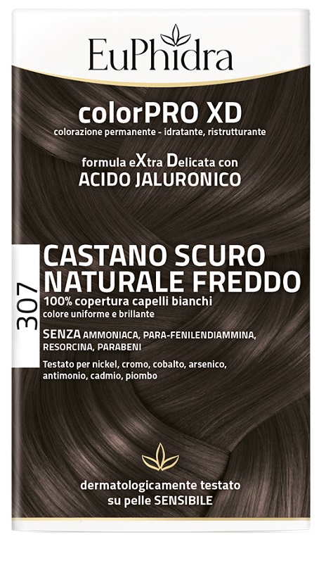 EUPHIDRA COLORPRO XD 307 CASTANO SCU NATURALE F COLORE + ATTIVANTE + BALSAMO + CUFFIA + GUANTI - Farmacia Murachelli Di Putelli dr. Giovanni