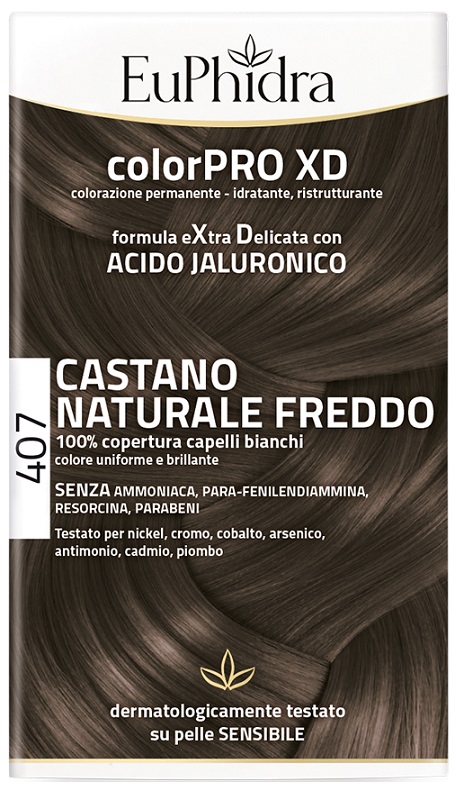 EUPHIDRA COLORPRO XD 407 CASTANO NATURALE F COLORE + ATTIVANTE + BALSAMO + CUFFIA + GUANTI - Farmacia Murachelli Di Putelli dr. Giovanni