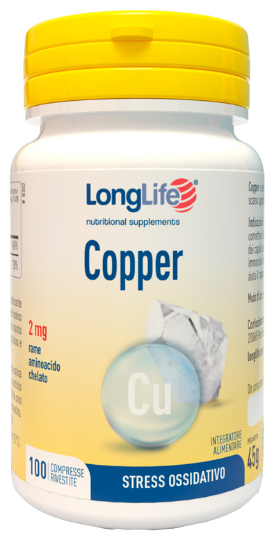 LONGLIFE COPPER 100 COMPRESSE RIVESTITE - Farmacia Murachelli Di Putelli dr. Giovanni