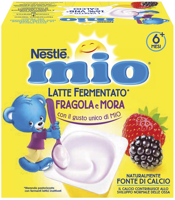 MIO MERENDA LATTE FERMENTATO FRAGOLA E MORA 4 PEZZI DA 100 G - Farmacia Murachelli Di Putelli dr. Giovanni