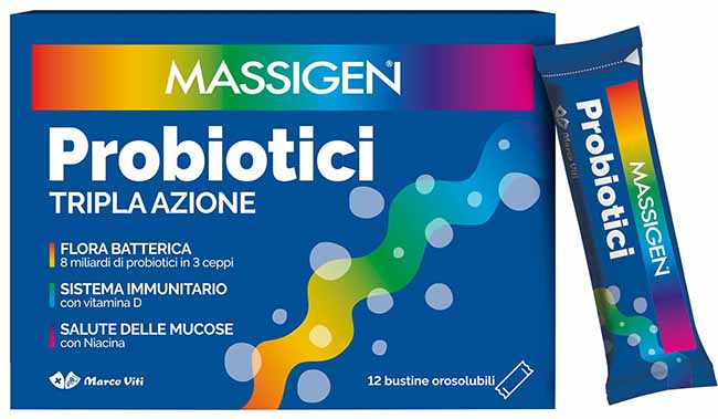 MASSIGEN PROBIOTICI 12 STICKPACK - Farmacia Murachelli Di Putelli dr. Giovanni