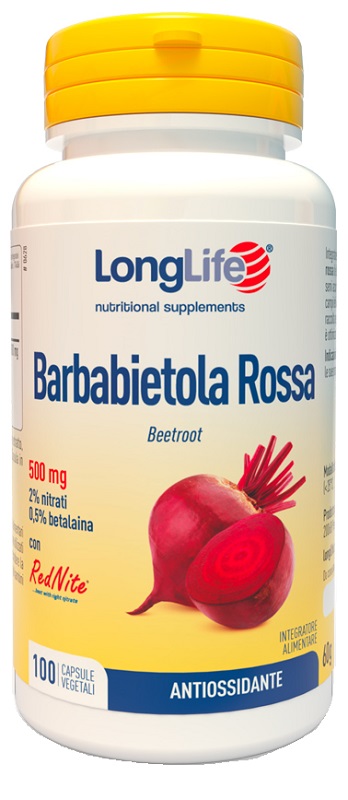 LONGLIFE BARBABIETOLA ROSSA 500 MG 100 CAPSULE VEGETALI - Farmacia Murachelli Di Putelli dr. Giovanni