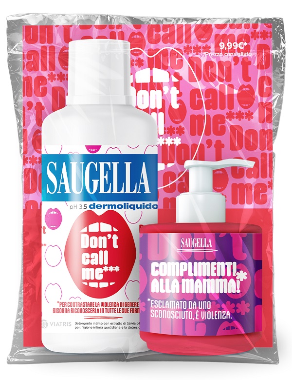 SAUGELLA BUNDLE DERMOLIQUIDO DON'T CALL ME 1 SAUGELLA DERMOLIQUIDO 500 ML CON ETICHETTA EDIZIONE LIMITATA + 1 MINISIZE SAMPLE CON PUMP 150 ML - Farmacia Murachelli Di Putelli dr. Giovanni