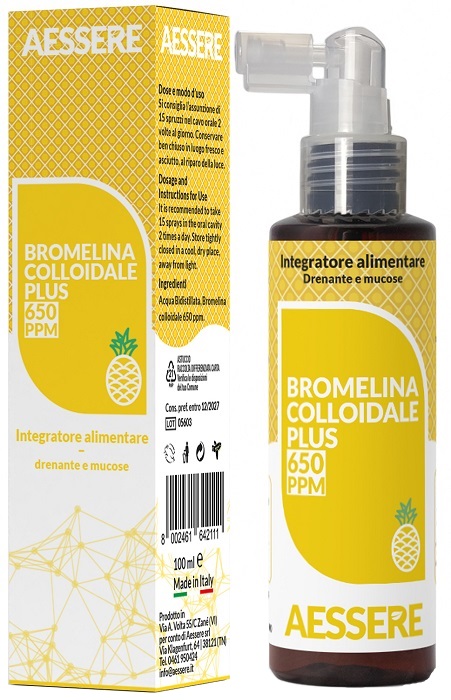 BROMELINA COLLOIDALE PLUS SPRAY 650 PPM 100 ML - Farmacia Murachelli Di Putelli dr. Giovanni