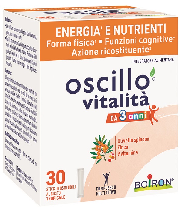 OSCILLO VITALITA' 3+ 30 STICK OROSOLUBILI - Farmacia Murachelli Di Putelli dr. Giovanni
